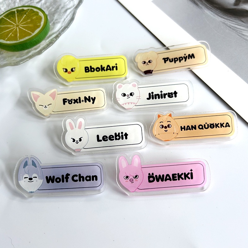 Huy Hiệu Cài Áo Bằng acrylic In Hình Nhóm Nhạc kpop straykids skz sk Zoo 5-star dome tour 2023