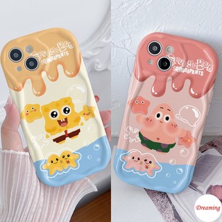 Ốp Lưng Cho Redmi Note 13 12S 11S 10S 9S 8 7 M6 Pro A3 A1 A2 Plus 13C 12C 11A 10C 9A 9C 9T C65 C50 C55 C31 X5 Kem Vồng Cong Edge Motif Dễ Thương Và Cười Động Vật Biển