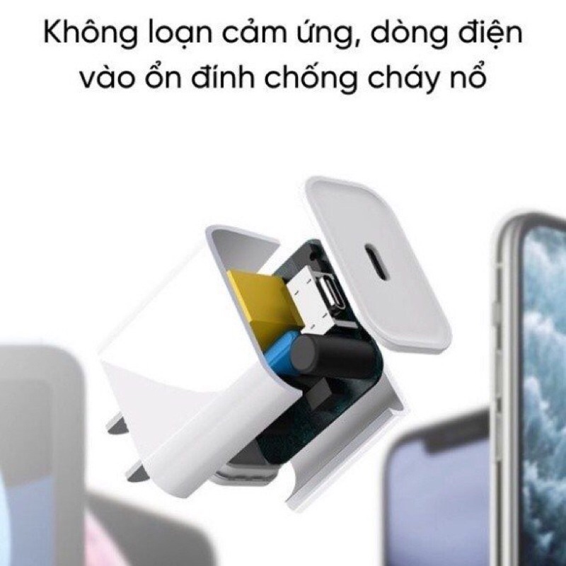 Bộ Củ Cáp Sạc Nhanh PD 20W Bảo Hành 24 Tháng,Không Nóng Máy ,An Toàn Ổn Định BIN Mall