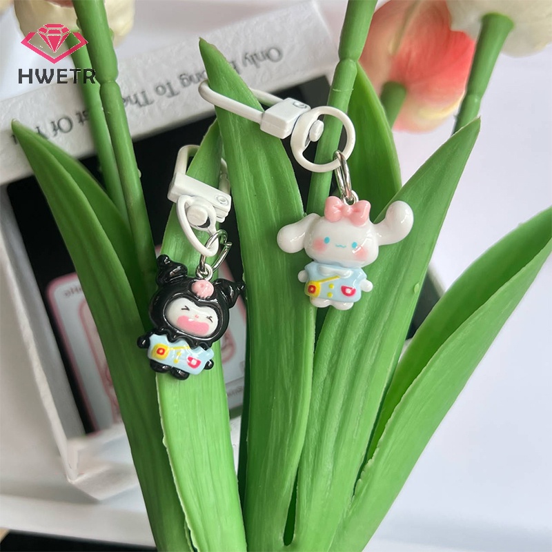 Móc khóa xe hơi HWETR họa tiết chó sanrio kuromi hello kitty cinnamon dễ thương
