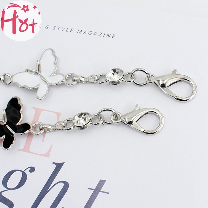 Jr Thắt Lưng Dây Xích Kim Loại Mảnh Mặt Hình Bướm Có Thể Điều Chỉnh Trang Trí Đầm / Áo Len