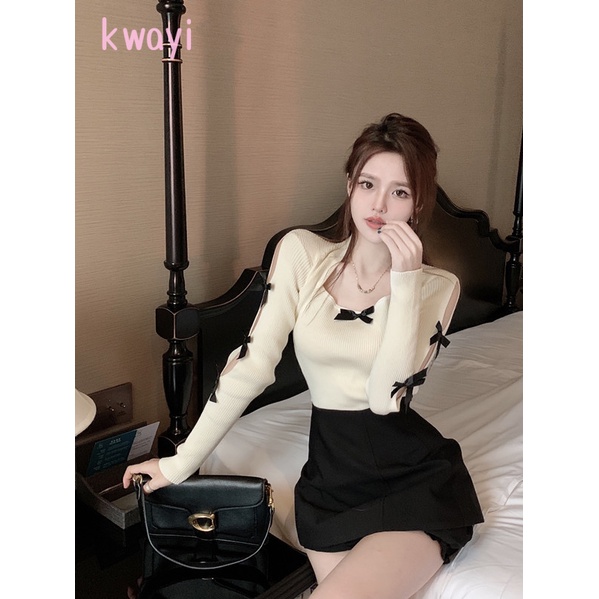 Kwayi Áo Len áo khoác cardigan áo cardigan Thời trang hàn quốc WMY2390HXW 36Z230909