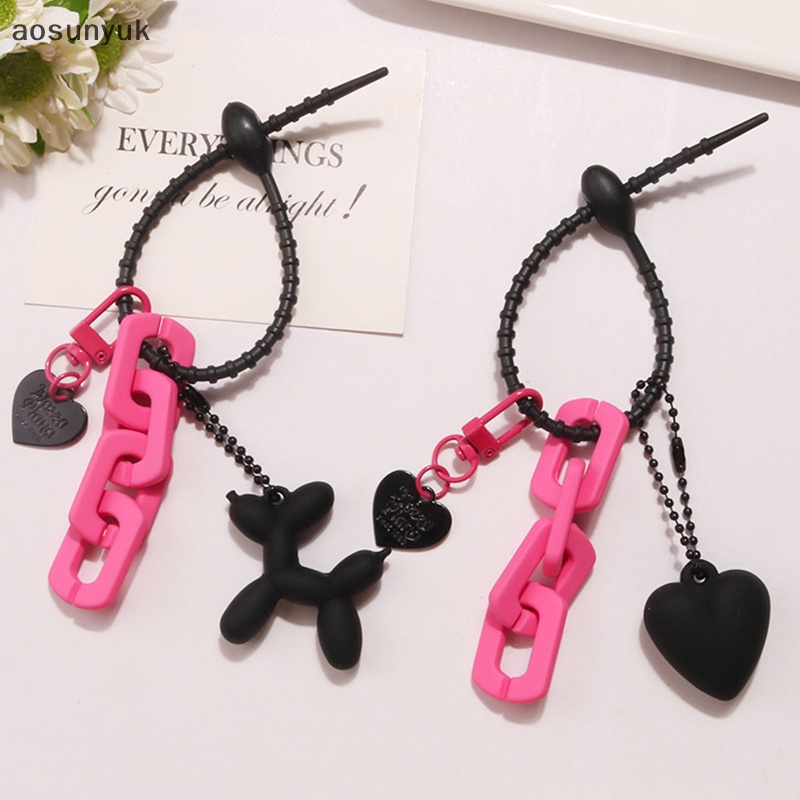 Aosunyuk Móc Chìa Khóa Xe Hơi / Ba Lô / Treo Ba Lô Bằng Nhựa resin Hình Chú Chó / Bướm