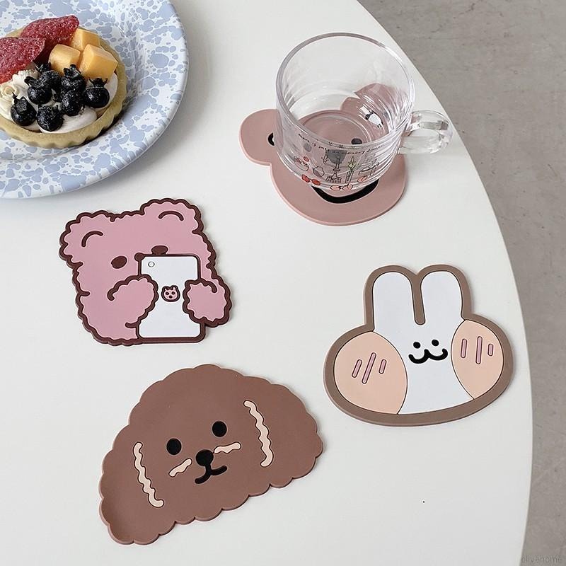Đế Lót Ly Chống Nước Chống Trượt Cách Nhiệt Thiết Kế Hoạt Hình Dễ Thương Phù Hợp Cho Bàn Ăn jp5