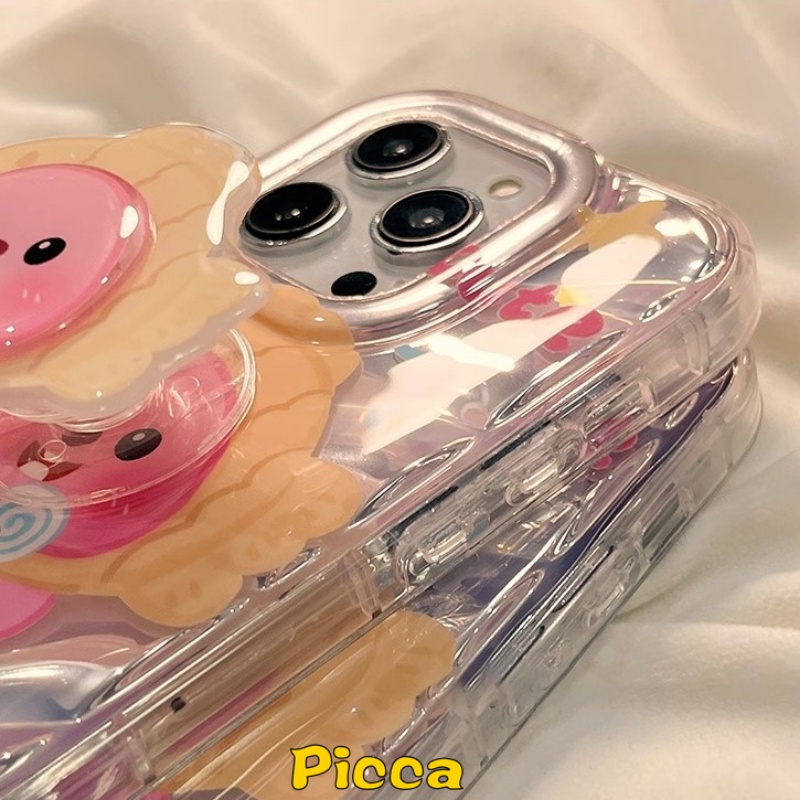 Ốp Điện Thoại Hình Vòng Tròn 3d Kèm Giá Đỡ Cho iphone 7plus 11 xr 15 14 12 13 pro max x xs max 7 6 6s 8 plus se 2020