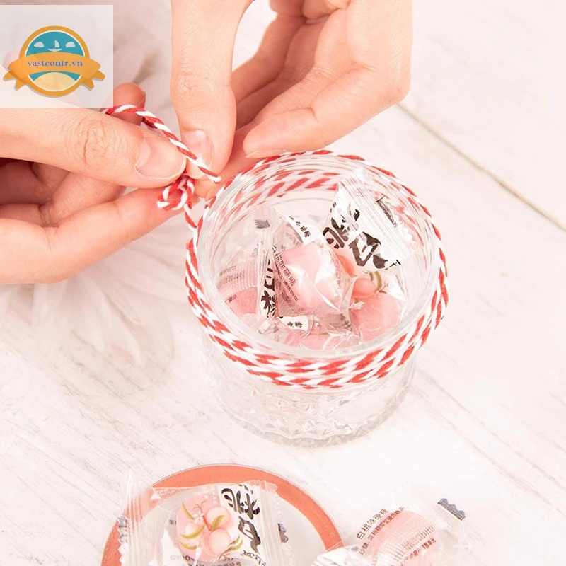 Cuộn Dây cotton 100m Dùng Gói Quà Giáng Sinh diy