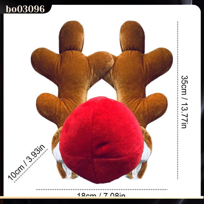 Bo Bộ Tuần Lộc Trang Trí Xe Hơi Dễ Thương Với Mũi Đỏ Hình Sừng Hươu Cho suv van