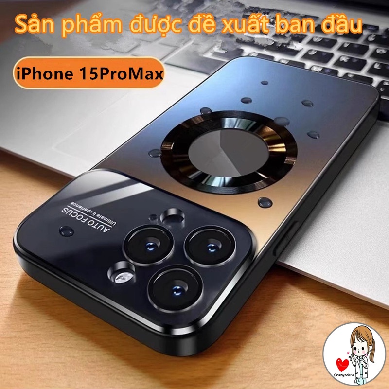Sang Trọng Ốp Điện Thoại pc Cứng Chống Sốc Mặt Nhám Tích Hợp Sạc Không Dây Cho iphone 14 13 promax 14 plus