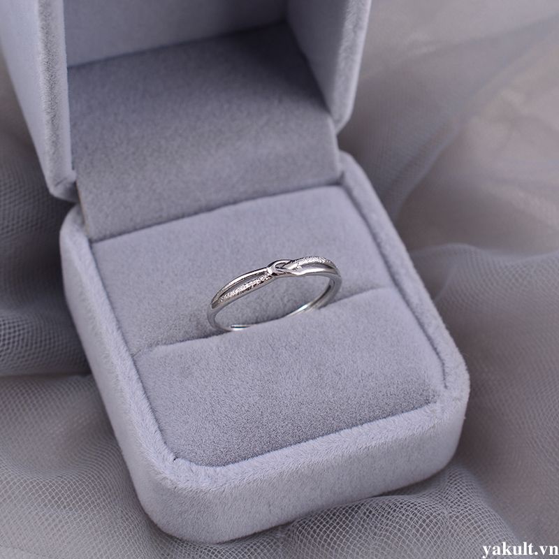 🎀 yakult 🎀Nhẫn Bạc 925 Hình Học Xoắn Thanh Lịch Thời Trang Cho Nữ