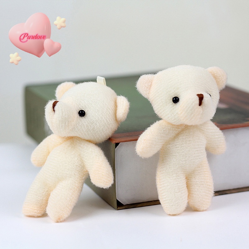 Móc khóa QrhYK hình gấu bông mềm mại đáng yêu