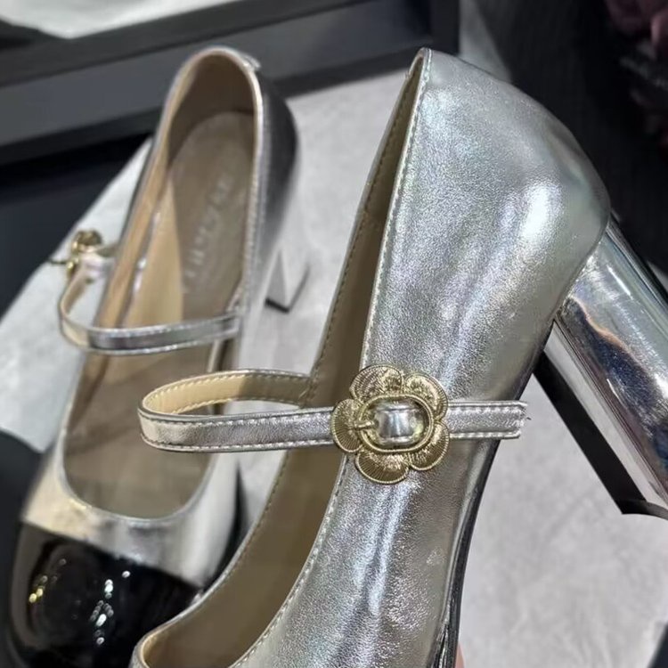 Unky Giày Cao Gót Da pu Mũi Tròn Phong Cách Hàn Quốc Cho Nữ