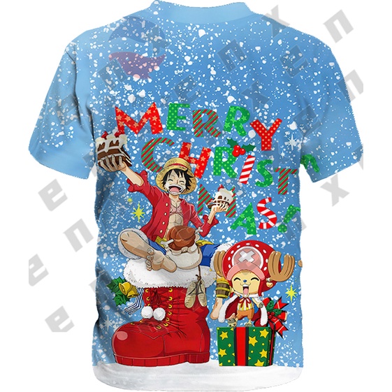 One Áo Thun Tay Ngắn In Hình Giáng Sinh 3d Thời Trang Nam Nữ