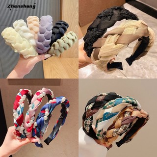 Băng đô tóc tết bím bản rộng thời trang cho nữ
