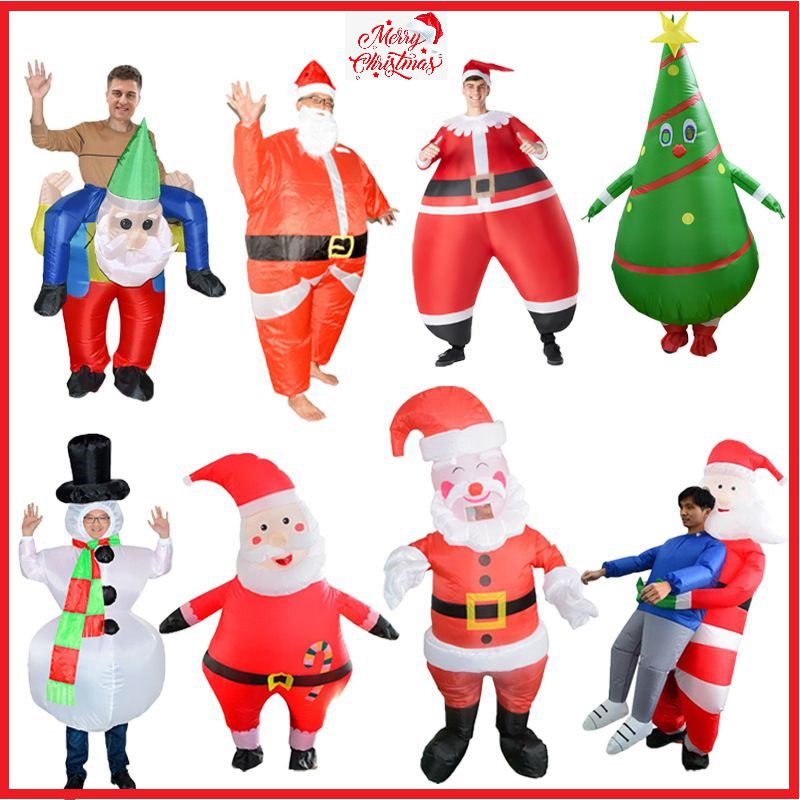 Natal Trang Phục Bơm Hơi Hóa Trang Ông Già Noel Tuần Lộc Cây Thông Nô-En