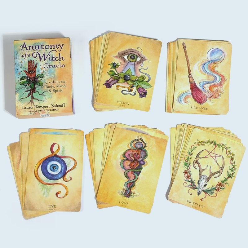 11*6.5cm Anatomy of A Witch Oracle Stunning 48-card Oracle