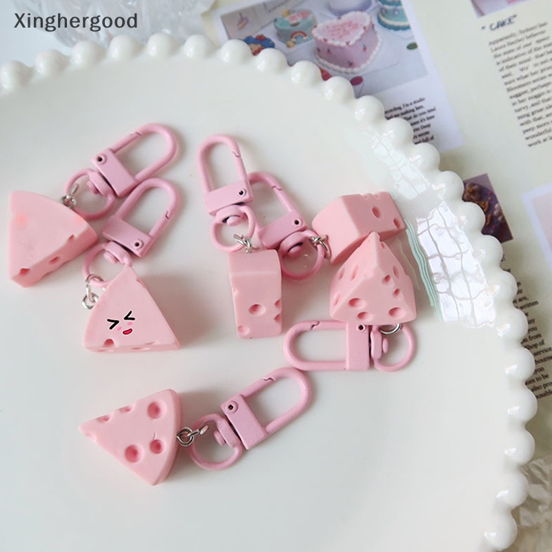 Xinghergood Móc Khóa Hình Miếng Phô Mai Kem Dễ Thương Sáng Tạo Dùng Trang Trí Túi Xách / Điện Thoại / Quà Tặng Cho Học Sinh xhg