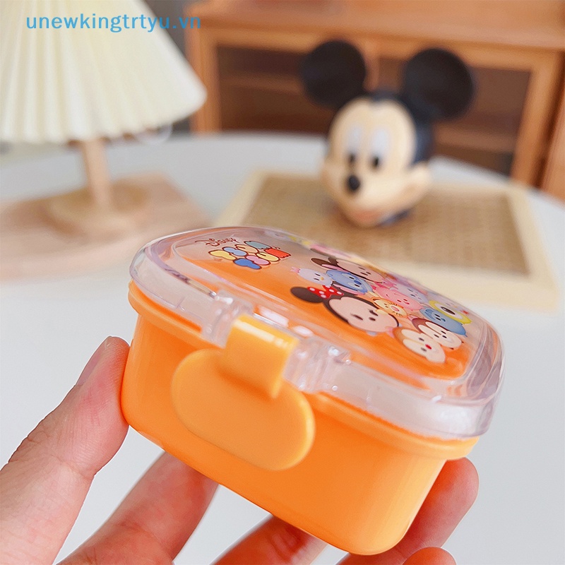 Unewtyu Hộp cơm Bằng Nhựa Họa Tiết Hoạt Hình Dễ Thương Có Khóa Tiện Dụng Cho Nhà Bếp vn