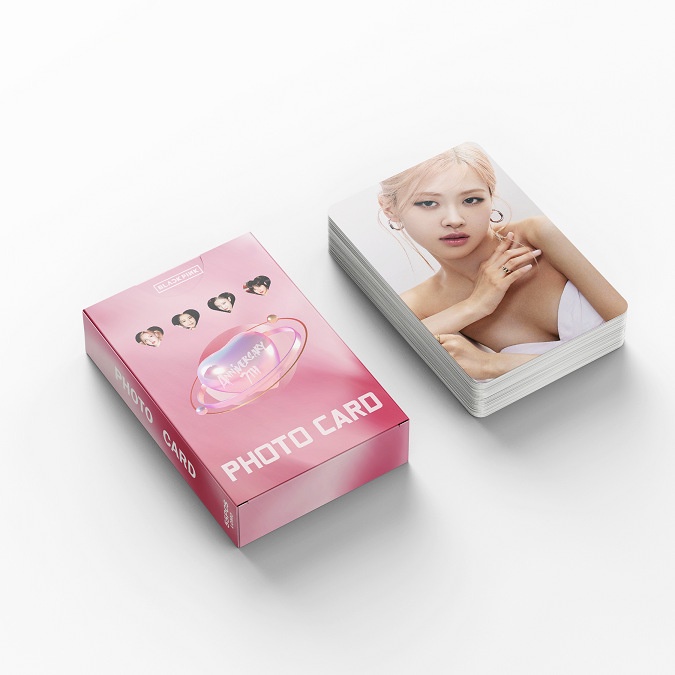 Hộp 55 Tấm Bưu Thiếp Kỉ Niệm 7 Năm Hình Hoa Hồng Blackpink lisa