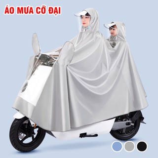 Áo mưa choàng nhập khẩu vải chống thấm cao cấp size lớn che phủ toàn thân tránh mưa cho người và xe
