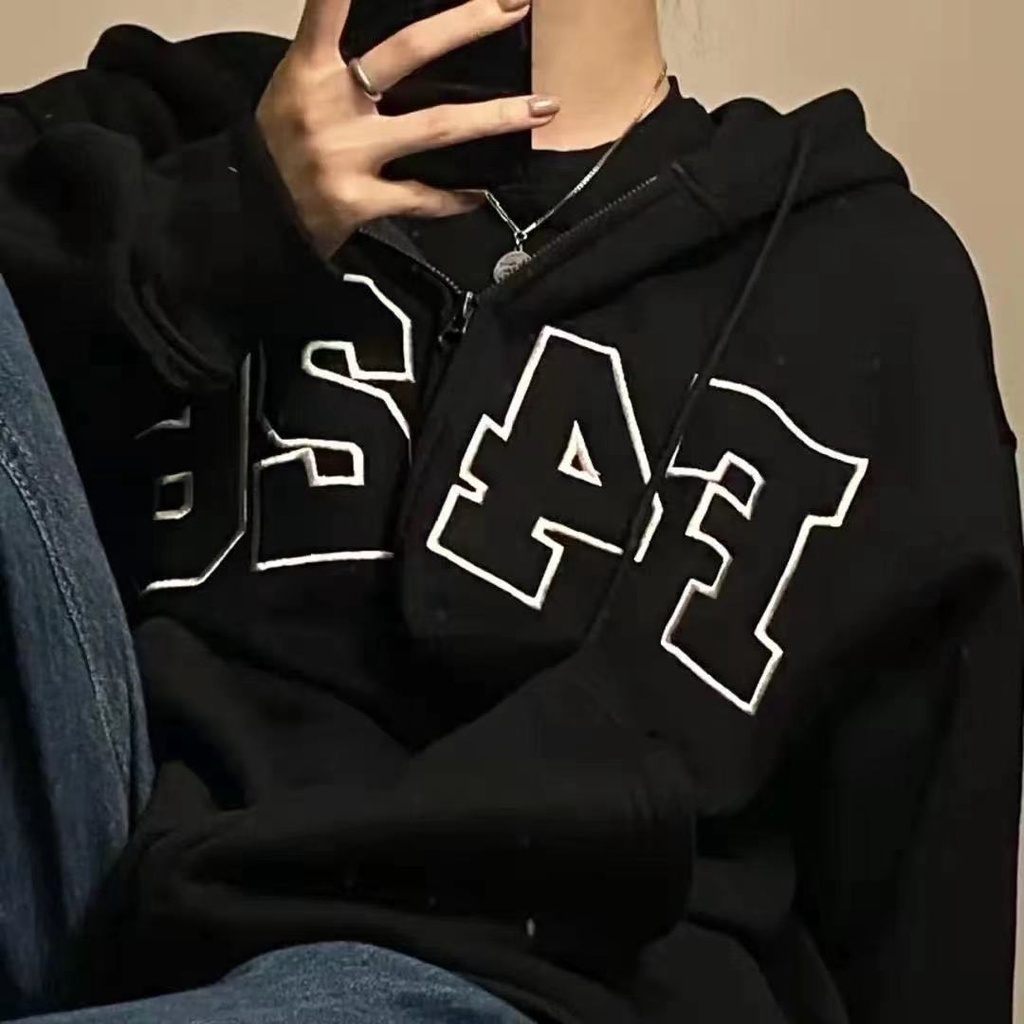 Áo Khoác Khóa Kéo Phong Cách Hàn Quốc Thời Trang Thu Đông Mới Cho Nữ