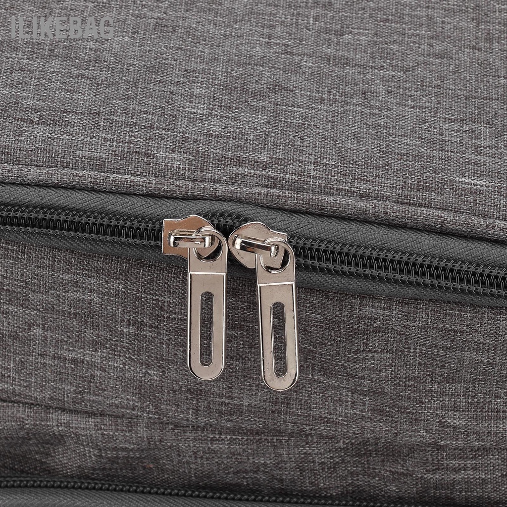 Ilikebag Ba lô giao hàng thực phẩm cách nhiệt bằng vải Oxford và ba làm mát chống rò rỉ PEVA 18L màu xám cho trái cây Đồ uống Hộp cơm trưa