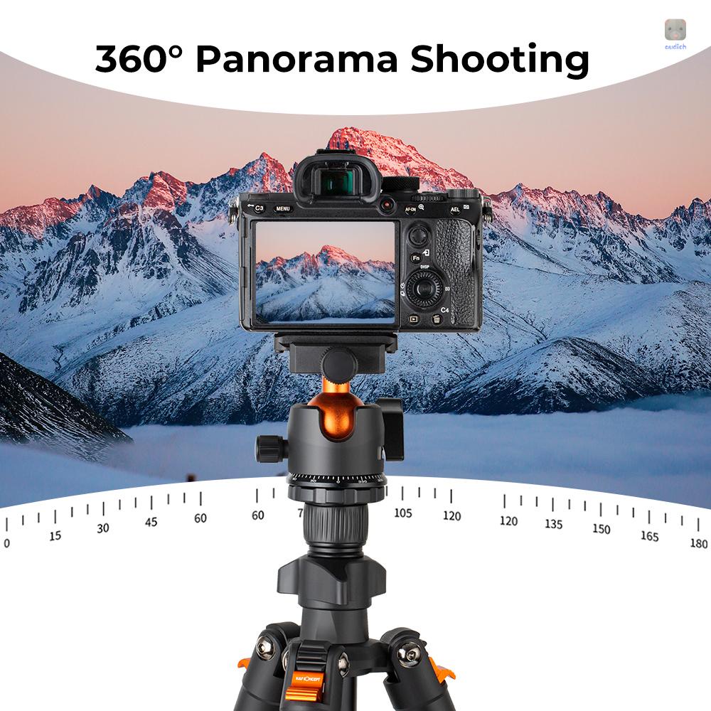 Giá Đỡ Ba Chân Bằng Hợp Kim Nhôm 160cm / 62.99 max. k & f Cho camera Hành Trình Chân Máy Ảnh tripod 8kg / 17.64lbs Góc Thấp Có Túi Đựng Cho Máy Ảnh dslr 8kg / 17.64lbs