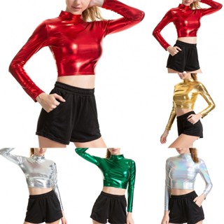 Áo Thun polyester Tay Dài Cổ Giả Nhẹ Nhàng Thoải Mái Cho Nữ