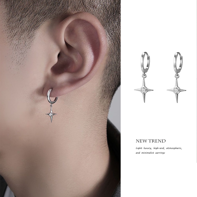 Bông Tai Ngôi Sao Đơn Giản Cá Tính Cho Nam Nữ