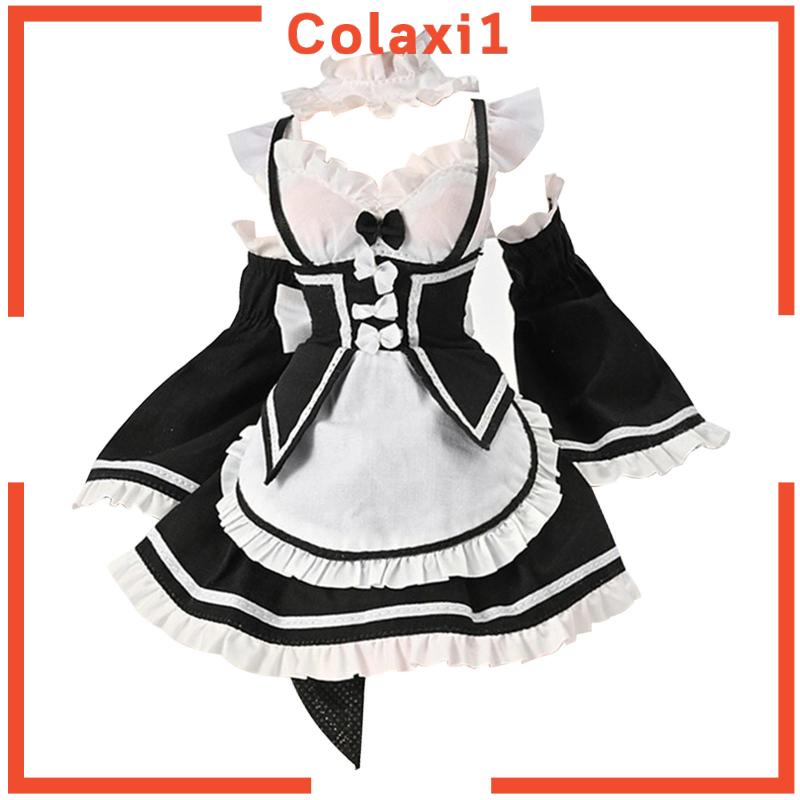 Bộ Trang Phục Hóa Trang Cô Hầu Gái Tỉ Lệ 1 / 6 Cho Búp Bê 12 inch