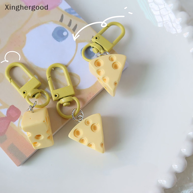 Xinghergood Móc Khóa Hình Miếng Phô Mai Kem Dễ Thương Sáng Tạo Dùng Trang Trí Túi Xách / Điện Thoại / Quà Tặng Cho Học Sinh xhg