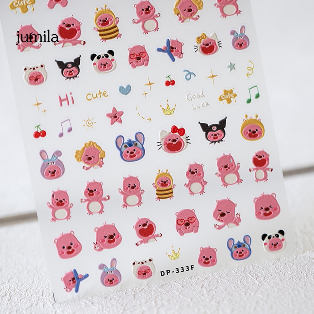 Lameila Miếng Dán Trang Trí Móng Tay Tự Dính Siêu Mỏng Họa Tiết Hoạt Hình Thủ Công Cho Nữ