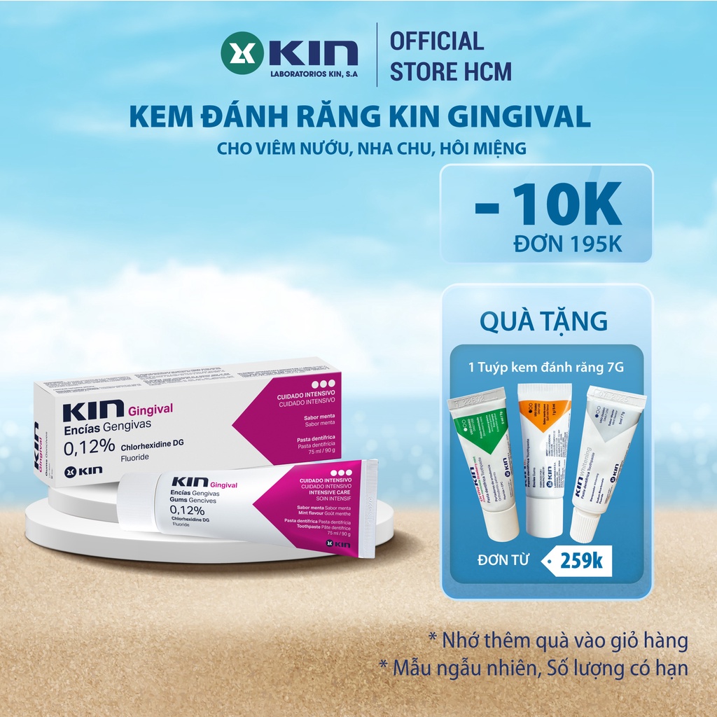 Kem Đánh Răng Kin Gingival Ngăn Ngừa Viêm Nướu, Nha Chu, Hôi Miệng, Chống Sâu Răng 75ml
