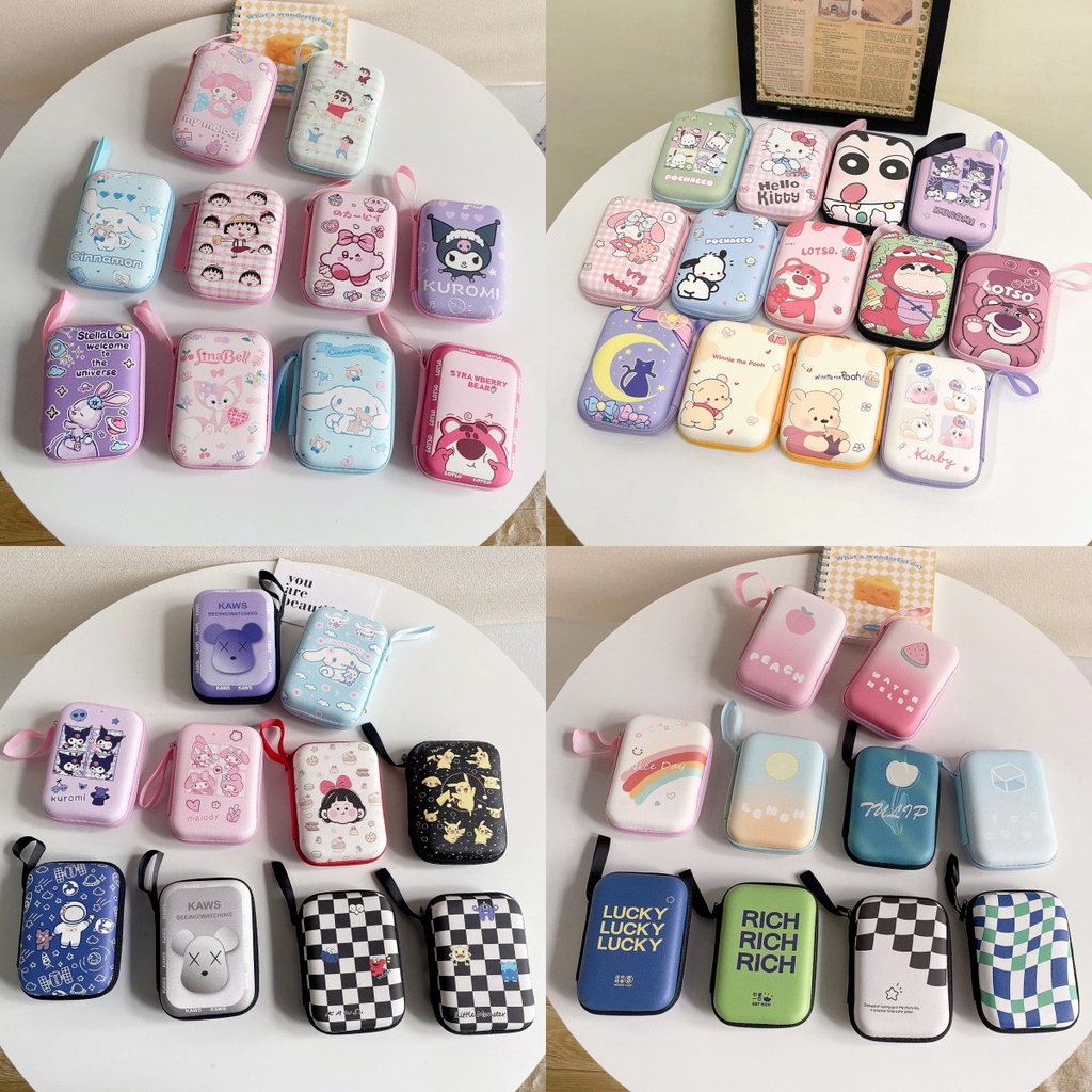 Hoạt Hình Túi Đựng Điện Thoại / Cáp Sạc / Ổ Cứng Không Dây / Tai Nghe bluetooth Bằng eva Có Khóa Kéo Cho airpods | BigBuy360 - bigbuy360.vn