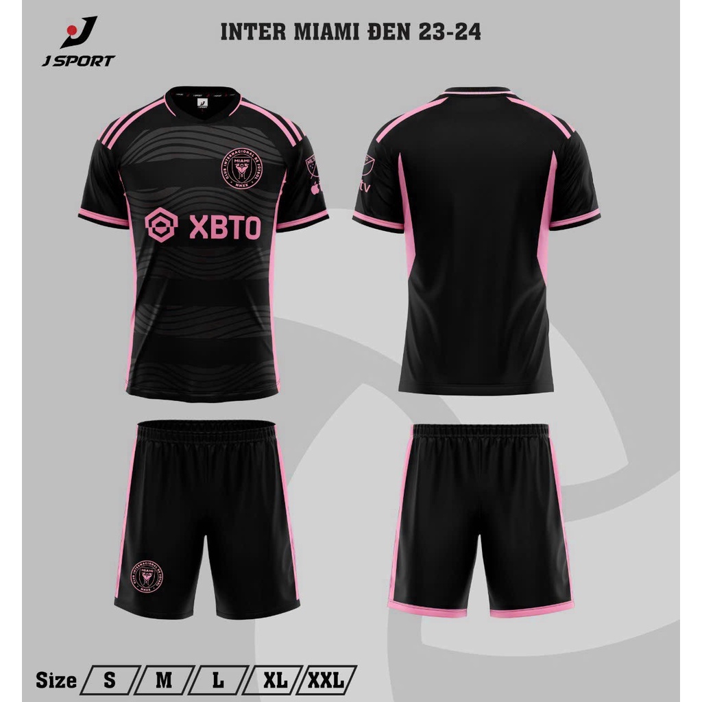 [Rẻ vô địch] Áo Đá Bóng CLB Inter Miami Đen 23/24