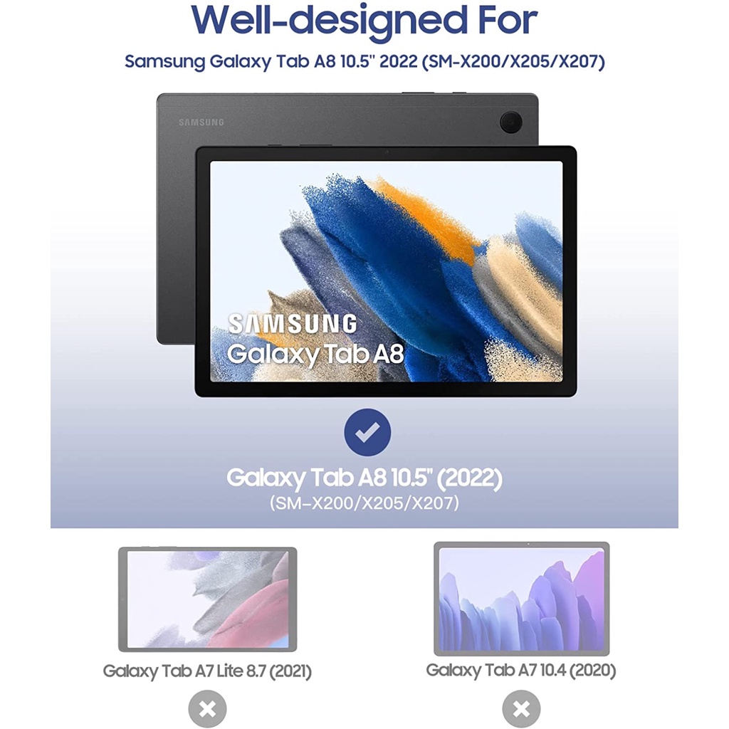 Ốp Bao Da Máy Tính Bảng Trong Suốt Cho samsung galaxy tab a8 10.5 inch 2022