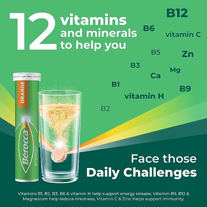 Vitamin tổng hợp berocca giúp bổ sung năng lượng vị cam hộp 15 viên sủi Healthy Care Extate Official Mall