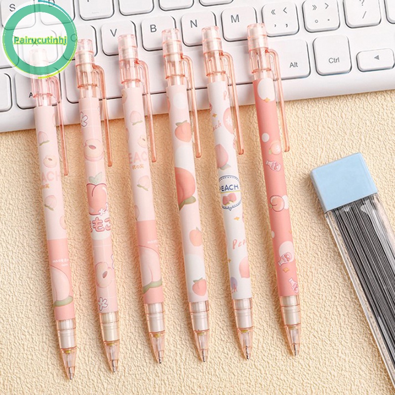 Parucutin Bút Chì Ngòi 0.5mm In Hình Quả Đào Dễ Thương