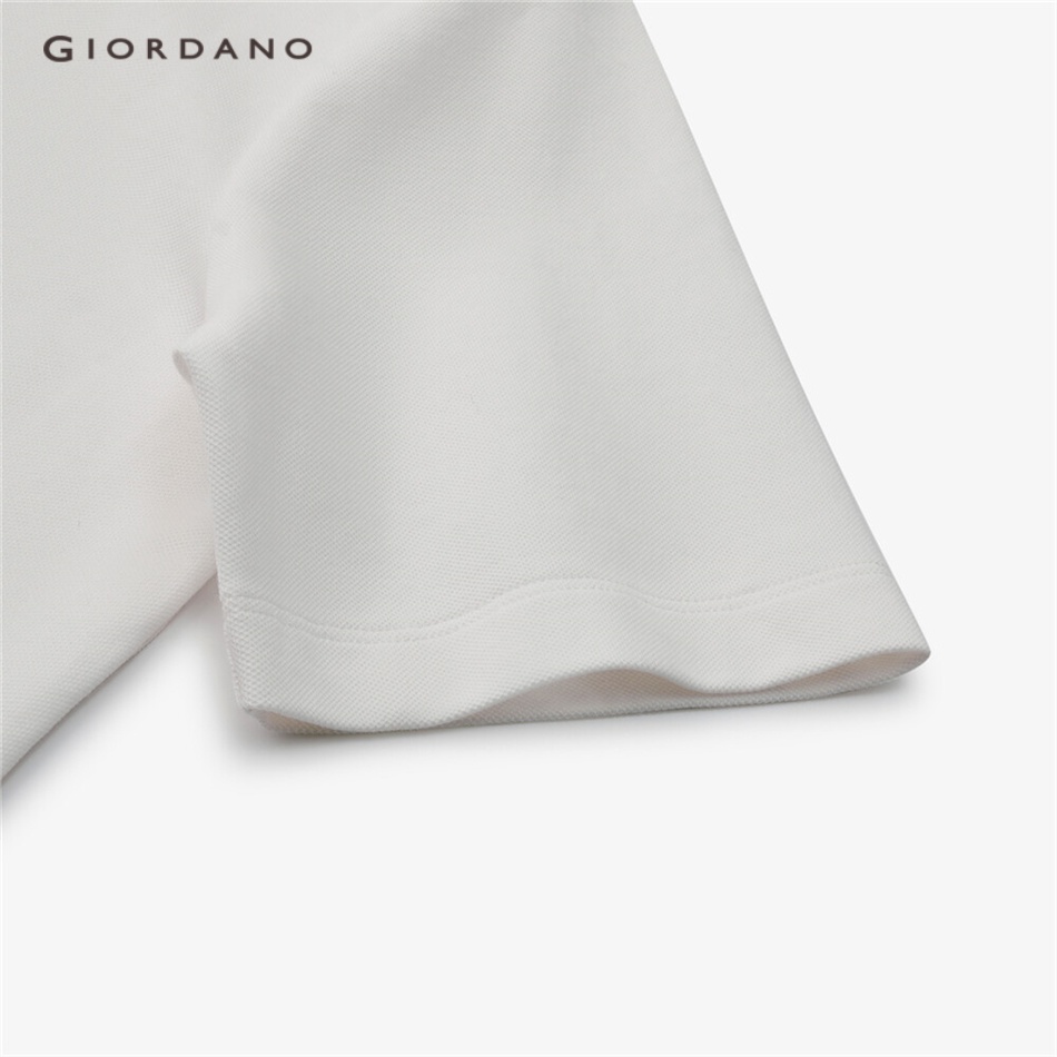 GIORDANO Áo polo nữ ngắn tay thêu bản rời nhiều màu tùy chọn 05313381