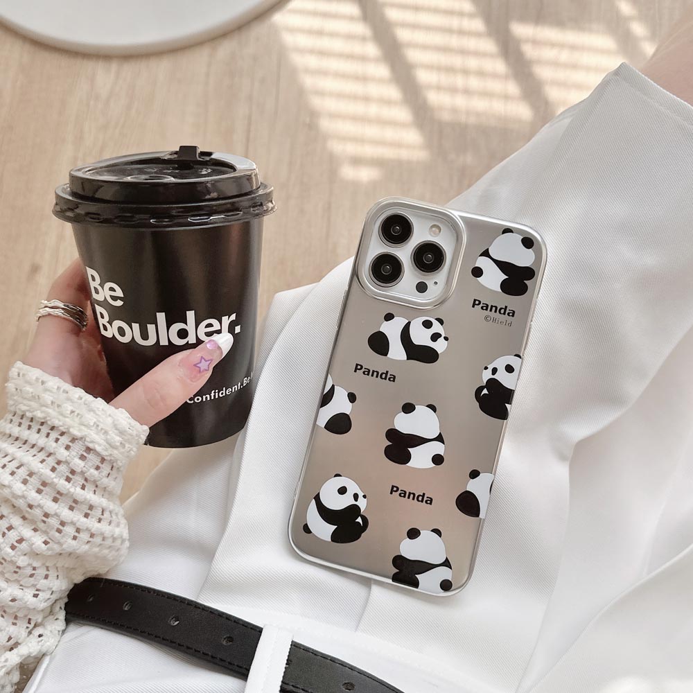 Ốp Điện Thoại Cứng Họa Tiết Gấu Trúc Nằm Đáng Yêu Cho iphone 11 12 12pro 12promax 13 13pro 13promax 14 14pro 14promax