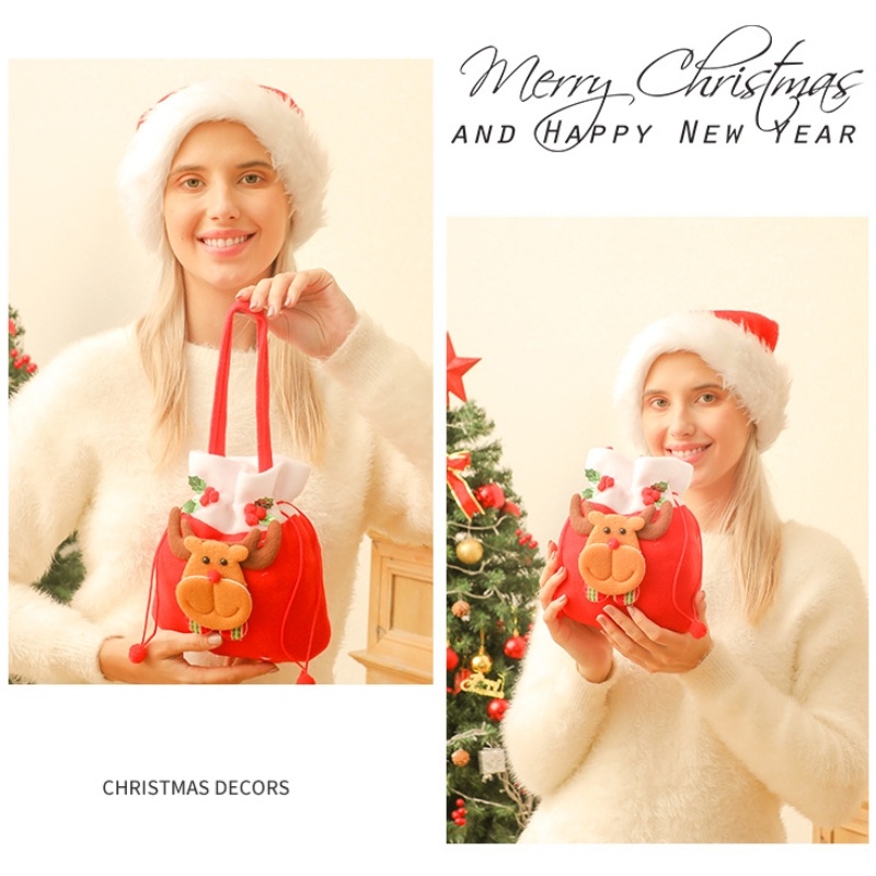 Túi Đựng Kẹo Giáng Sinh Hình Ông Già Noel