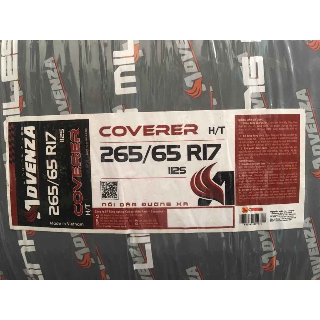Lốp  xe Ôtô 265/65R17 H/T ADVENZA - Dành cho xe FORTUNER, TOYOTA HILUX