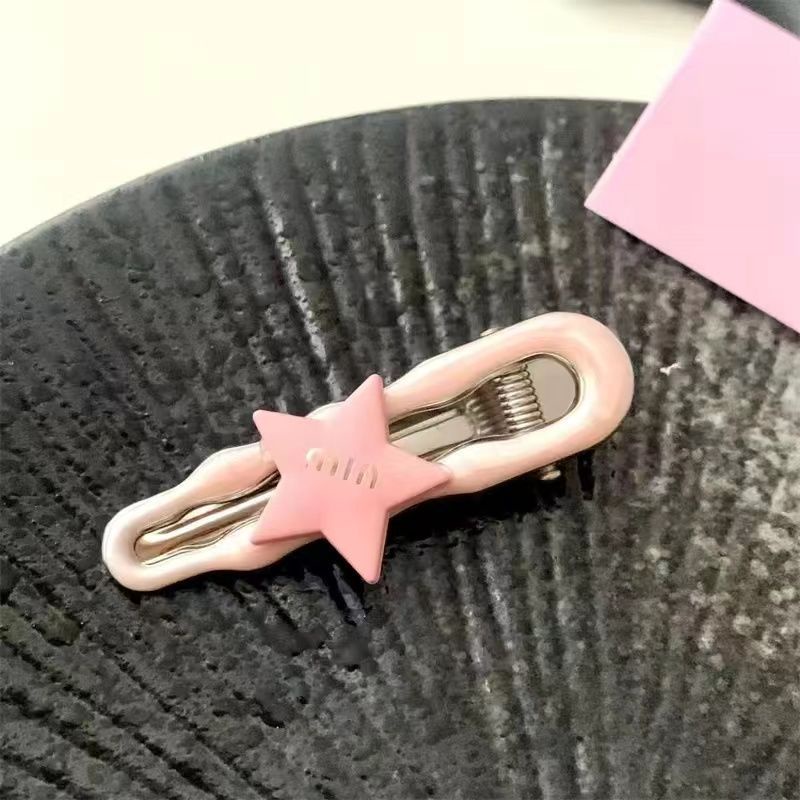 Kẹp Tóc Trang Trí Chữ Đính Đá zircon Màu Hồng Dễ Thương Thời Trang 2023