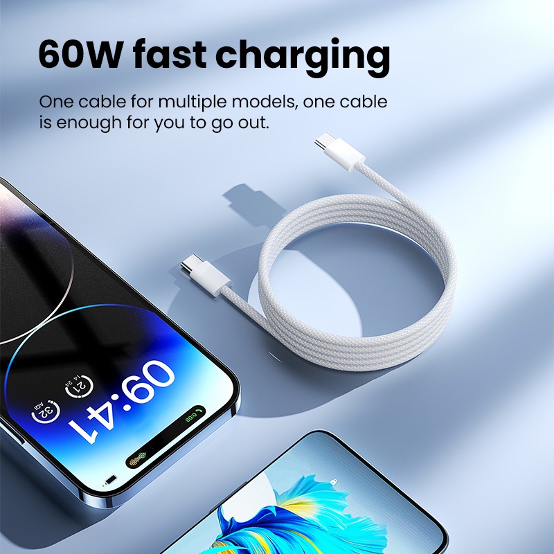Dây Cáp Sạc Nhanh 60w usb c Sang type c Cho ip 15 xiaomi redmi sam ultra fe