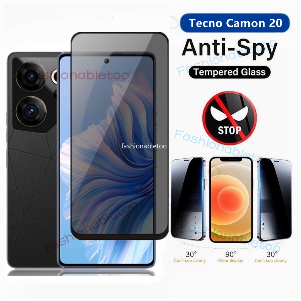 Kính Cường Lực Bảo Vệ Màn Hình Chống Nhìn Trộm Cho tecno camon 20 pro 20pro camon20 pro camon20pro 4g 5g ck8n ck7n ck6 ck6n 2023