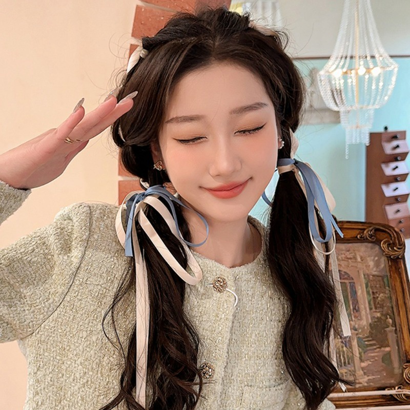 Dây Buộc Tóc Ruy Băng Thắt Nơ Dài 2m Thời Trang Hàn Quốc Cho Nữ