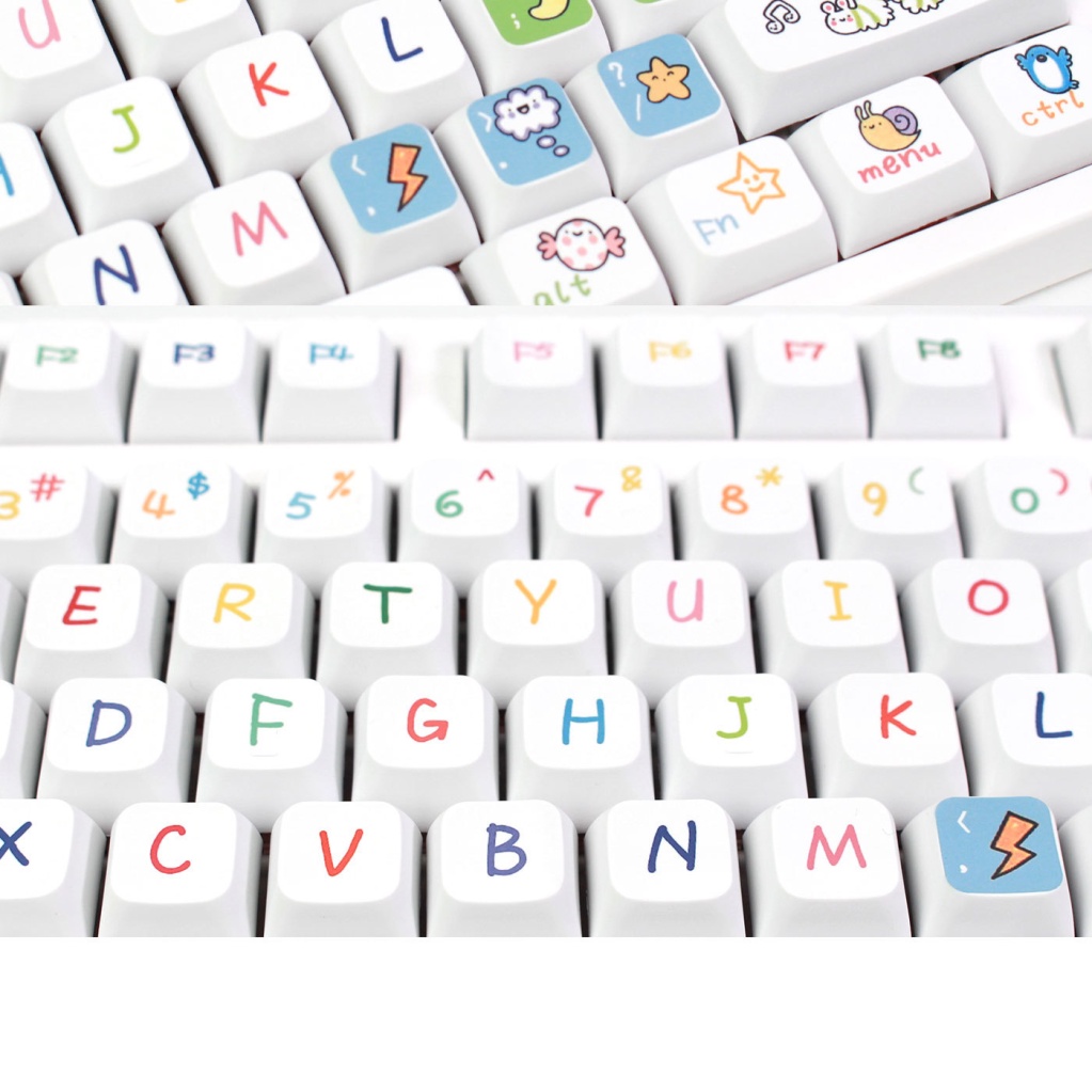 Đảng Động Vật Keycaps XDA Profile Hoạt Hình PBT Dye Sub Bàn Phím Cơ Keycap