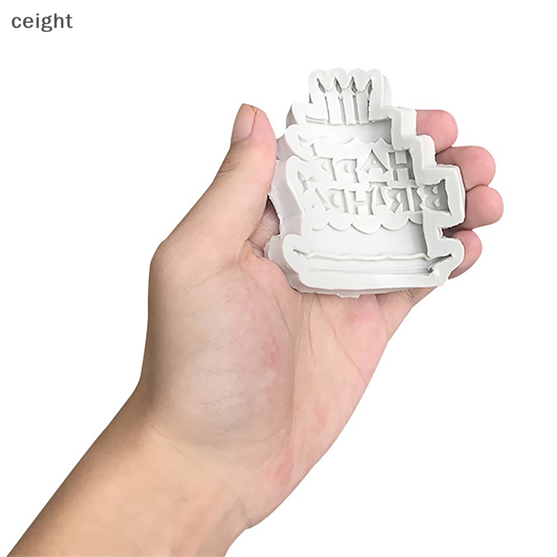 Khuôn Silicon Làm Bánh Kem / Kẹo / Sô Cô La Hình Chữ happy birthday Độc Đáo diy