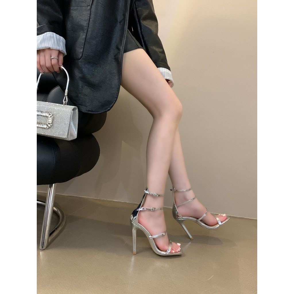 Sandal Cao Gót Hở Ngón Quai Mảnh Phong Cách Mới 2023