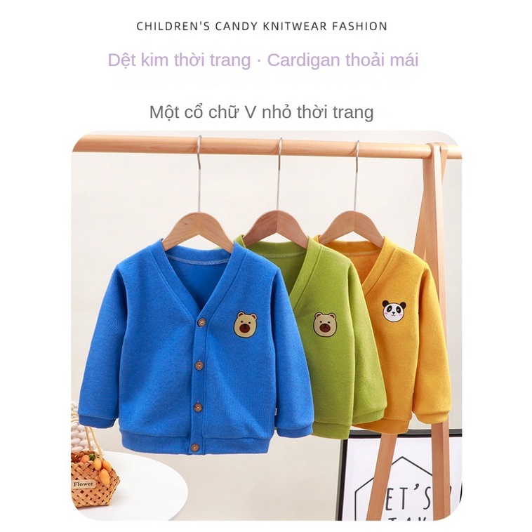 Áo Khoác cardigan Len Dệt Kim Mềm Mại Thời Trang Xuân Thu Dành Cho Bé Trai Và Bé Gái
