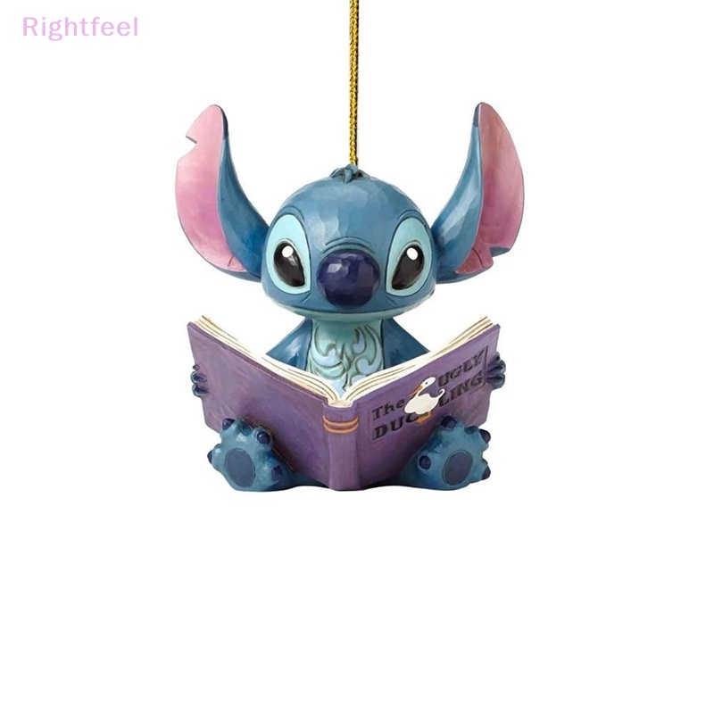 DISNEY Qfeel Đồ trang trí Nhân Vật lilo & stitch Hoạt Hình Bằng acrylic Trang Trí Cây Thông Giáng Sinh Mới